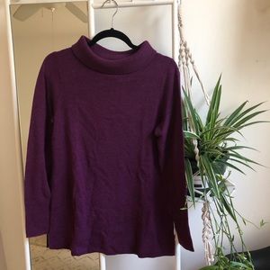 NWT Talbots 100% Cashmere Mock Turtleneck Sweater